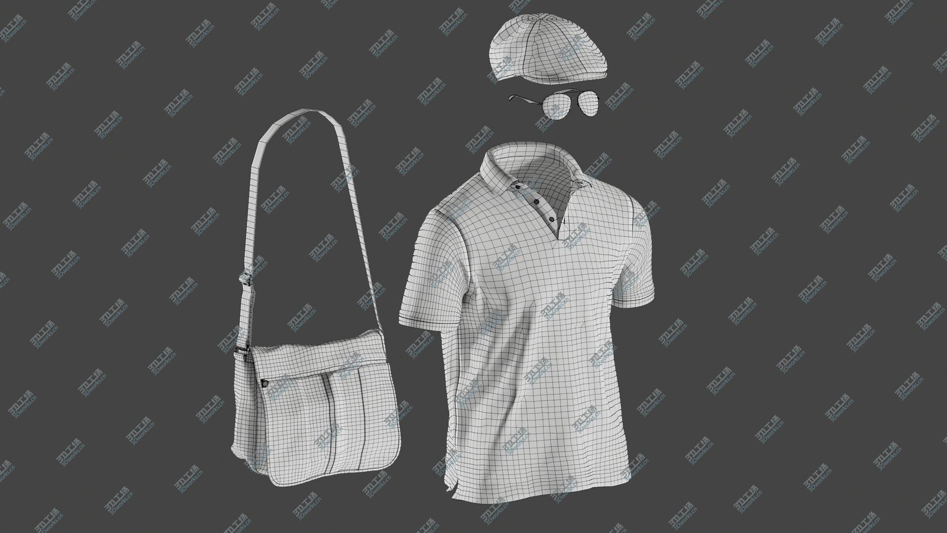 images/goods_img/20210313/Men's Polo with Bag, Hat and Sunglasses 8 3D model/5.jpg